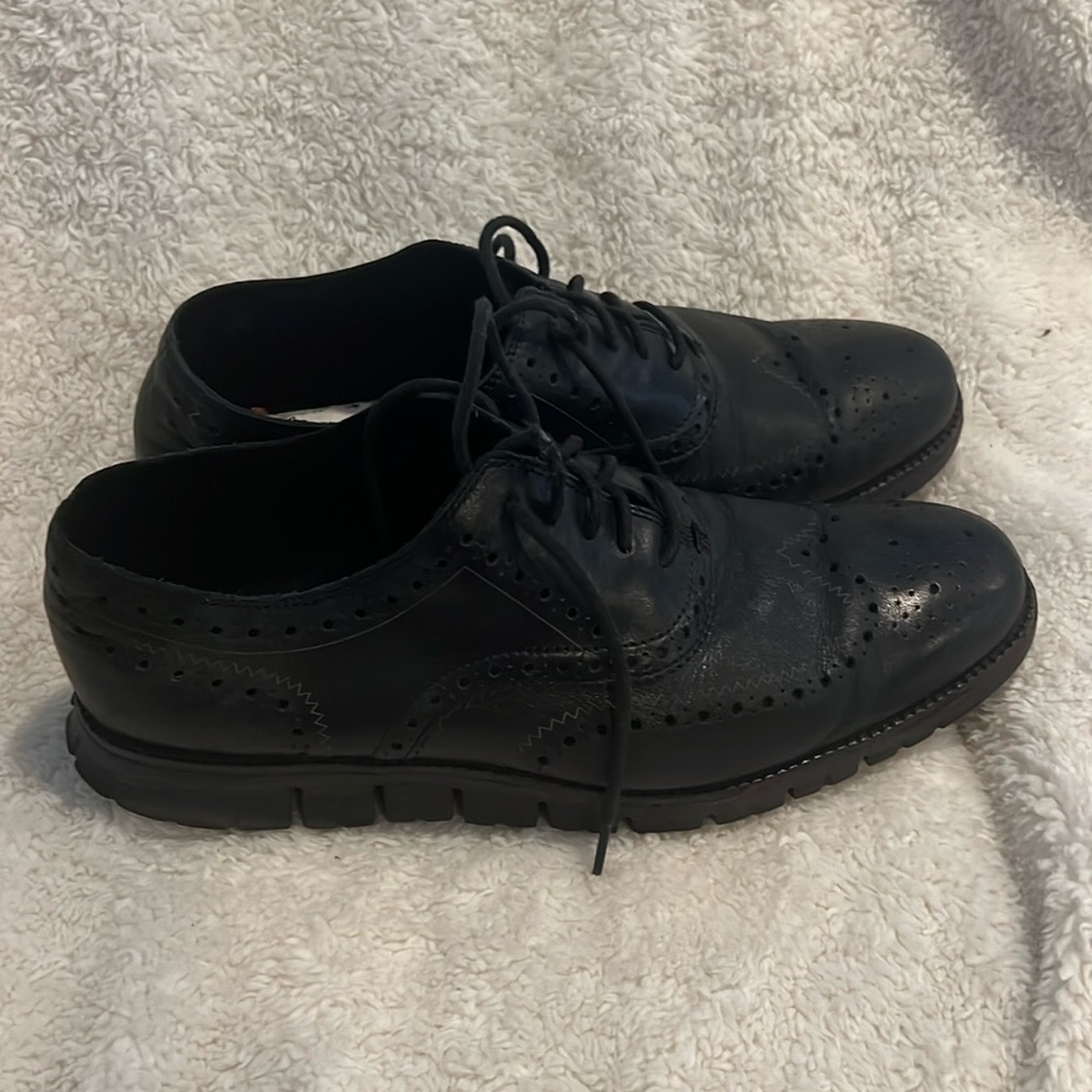 Cole Haan Zero Grand lace up shoes.  Black size 12w.